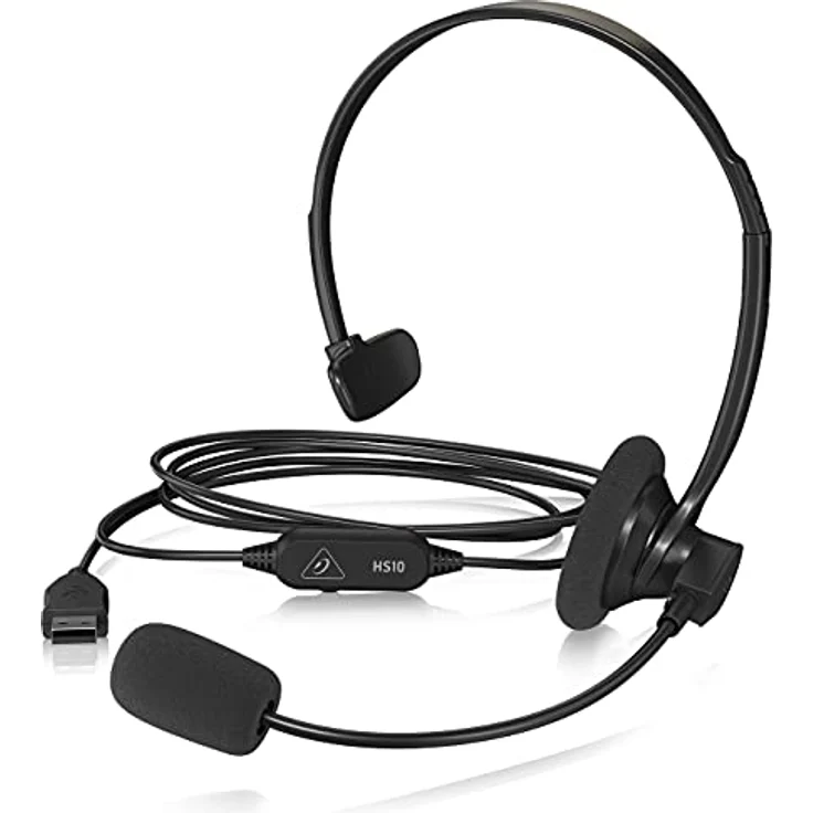 Behringer HS10 USB-Mono-Headset mit schwenkbarem Mikrofon – Bild 1