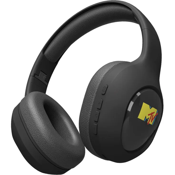 Jaz FUN TRACK, kabellose Kopfhörer mit Bluetooth 5.4, aktiver Geräuschunterdrückung und 100 Stunden Akkulaufzeit, Schwarz