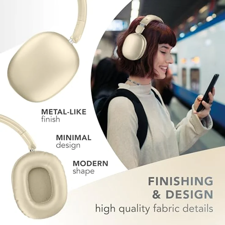 Music Sound MAXI3, Kabellose Over-Ear-Kopfhörer mit Aktiver Geräuschunterdrückung, 35h Akkulaufzeit, USB-C-Aufladung, Weiß – Bild 5