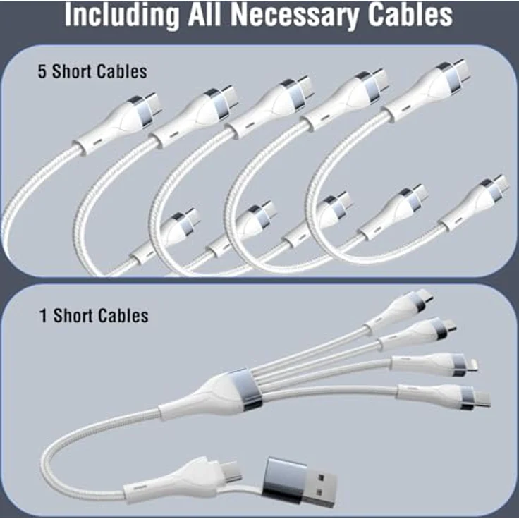 4smarts Ladestation „Team 5C/1A“, Induktions-Ladegerät mit 6 Anschlüssen, 5x USB-C und 1x USB-A, inklusive 4in2-Multiladekabel, schneller 20W Ladeleistung, Sicherheitsmechanismen – Bild 2