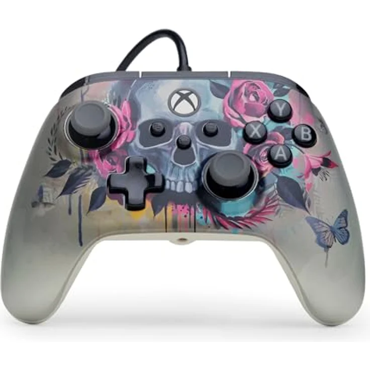 PowerA Advantage Plus Wired Controller, Gaming Controller für Windows, Xbox Series X und Xbox One S, Mehrfarbig, Bloom & Gloom – Bild 1