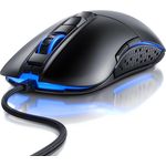 Titanwolf Gaming-Maus PARITY, Mouse für Rechts & Linkshänder, Pixart 3310 Sensor, 5000 dpi, RGB, schwarz