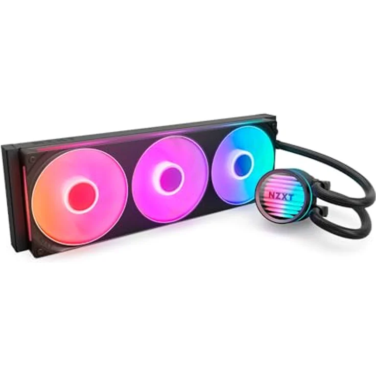 NZXT Kraken 360 RGB, AIO CPU-Flüssigkeitskühler mit anpassbarem LCD-Display und hohen Lüfterleistungen, Schwarz – Bild 1