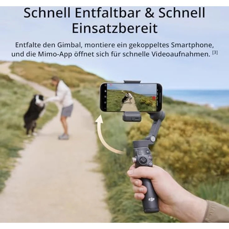 DJI Osmo Mobile 7P Gimbal-Stabilisator für iPhone, Android, Natives Tracking, Beleuchtung, 3-Achsen-Smartphone-Gimbal, schneller Start, EIN-klick-Bearbeitung, integrierter Verlängerungsstab & Stativ – Bild 4