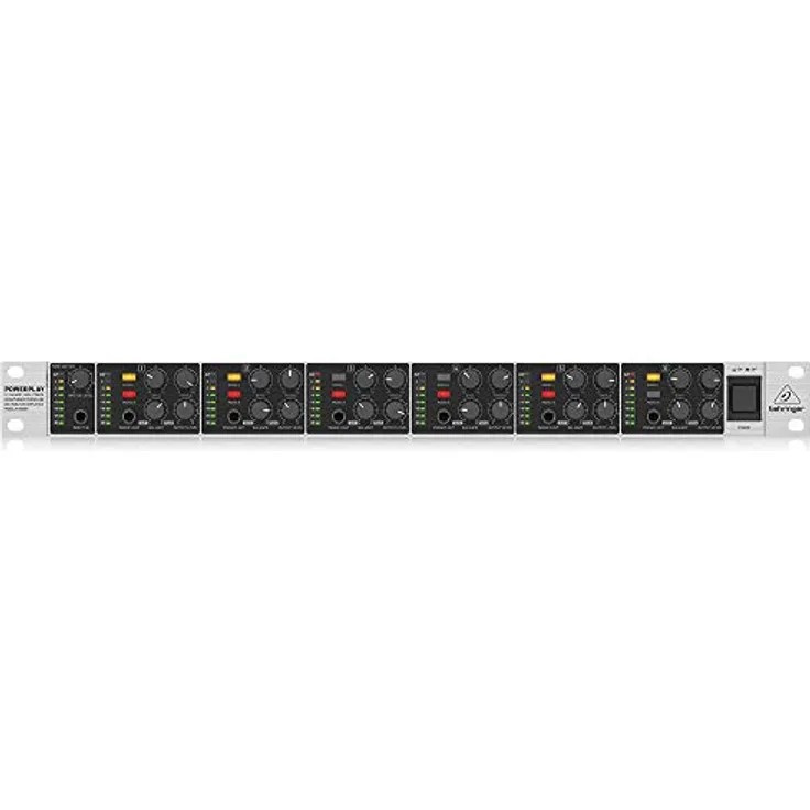 Behringer HA6000, 6-Kanal Kopfhörerverstärker mit 2-Band-EQ und bis zu 12 Kopfhöreranschlüssen, Schwarz