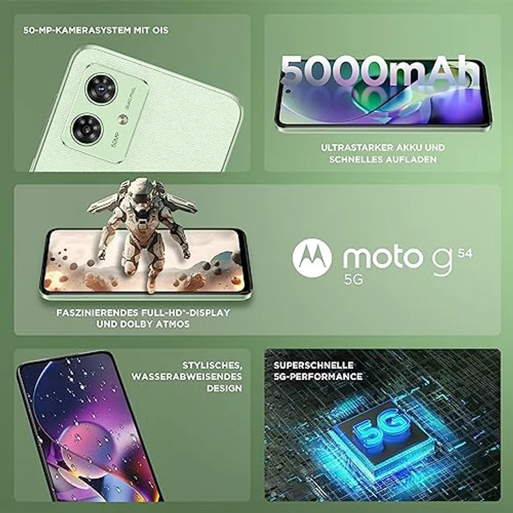 Motorola Moto G54, 256GB/8GB, Mint Green – Bild 3