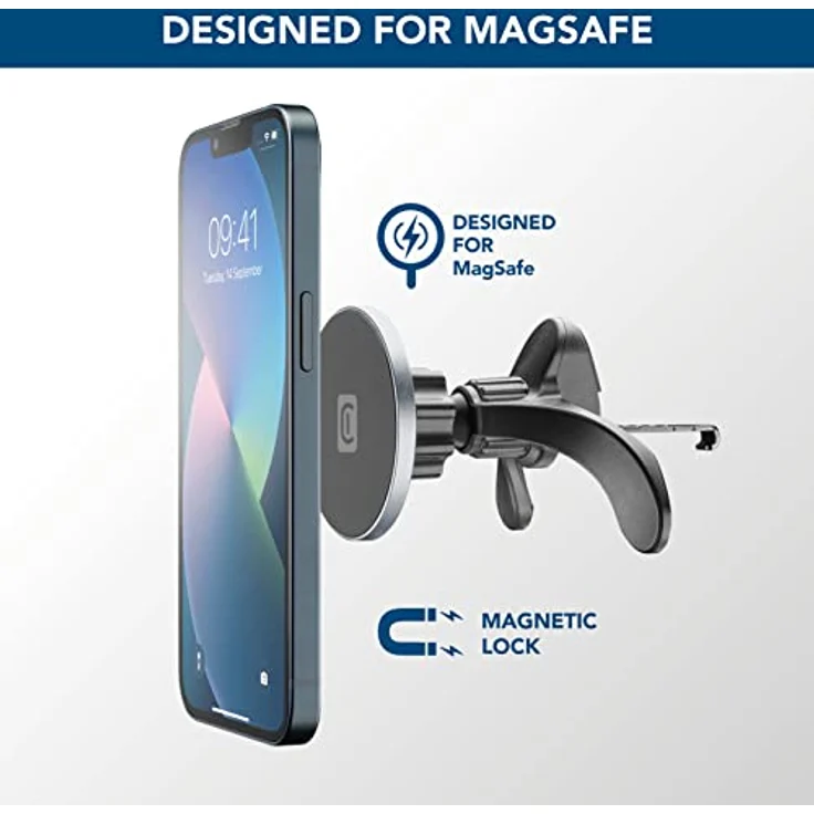 cellularline | Touch Mag Air Vents | Magnetische Auto-Smartphone-Halterung zur Befestigung an den Lüftungsschlitzen - MagSafe-System kompatibel - 360-Grad-Drehung – Bild 3
