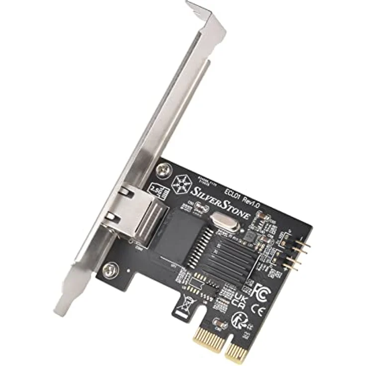 SilverStone Technology SST-ECL01 - RJ45-PCIe-Netzwerkschnittstellenkarte für 2, 5 Gbps – Bild 1