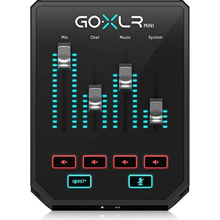 TC-Helicon GoXLR Mini, USB Mischpult mit 4 Fadern, Midas-Preamp und integrierter PC App für Live-Streaming und Content Creation