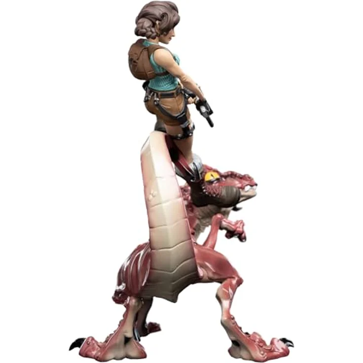 Weta Workshop Tomb Raider Mini Epics Vinyl Figur Lara Croft & Raptor 24 cm, Offiziell lizenziert, 12,5 x 24,5 x 14,2 cm, in bedruckter Geschenkbox – Bild 2