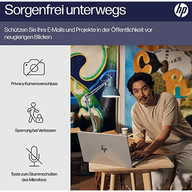 HP ENVY Laptop, 17,3" 4K UHD Display, Intel Core i7-1355U, 32 GB DDR4 RAM, 1 TB SSD, NVIDIA GeForce RTX 3050, Windows 11 Pro, QWERTZ, Silber – Bild 4