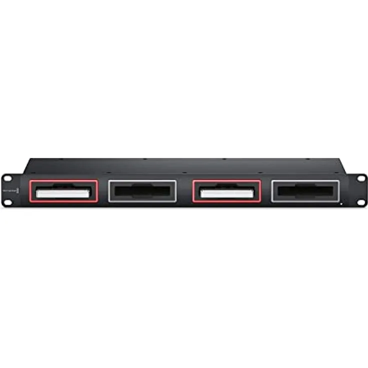 Blackmagic Design MultiDock 10G Super Fast Rack Mount 4-Slot USB-C Disk Dock, BM-DISKMDOCK4/U10G - Fortschrittliches SSD-Dock mit Rack Mount Design