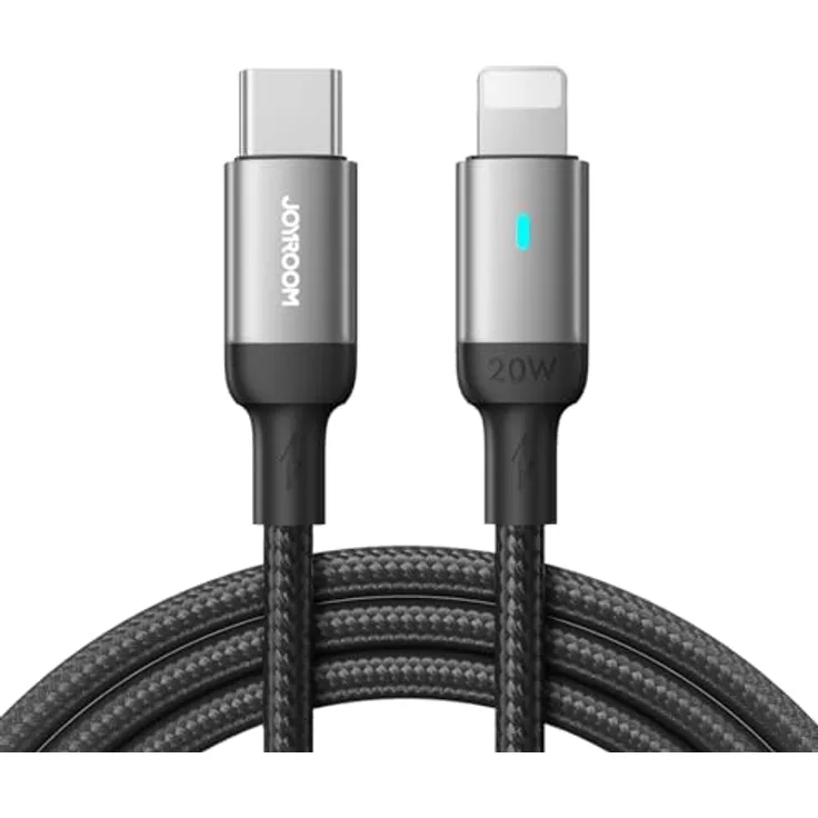 Joyroom S-CL020A10, USB Type-C auf Lightning Kabel, 20W Schnellladung, 1,2 m, Schwarz