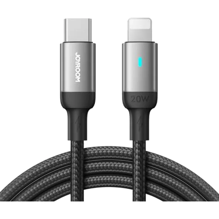 Joyroom S-CL020A10, USB Type-C auf Lightning Kabel, 20W Schnellladung, 1,2 m, Schwarz – Bild 1