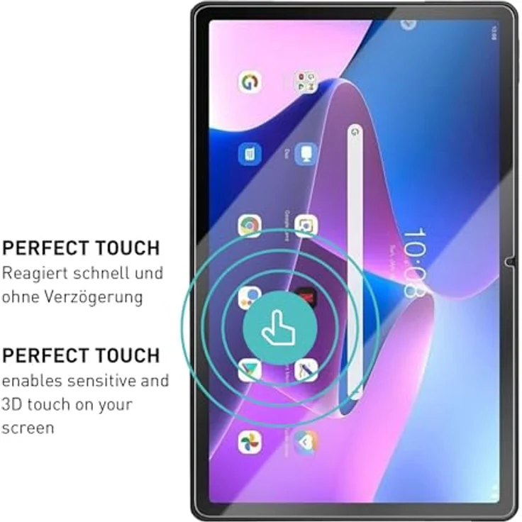 Dicota D80361-AM2 Tablet Schutzfolie für Lenovo Tab M10 Plus, blasenfreie Anwendung, hohe Widerstandsfähigkeit, 2H Härte – Bild 4