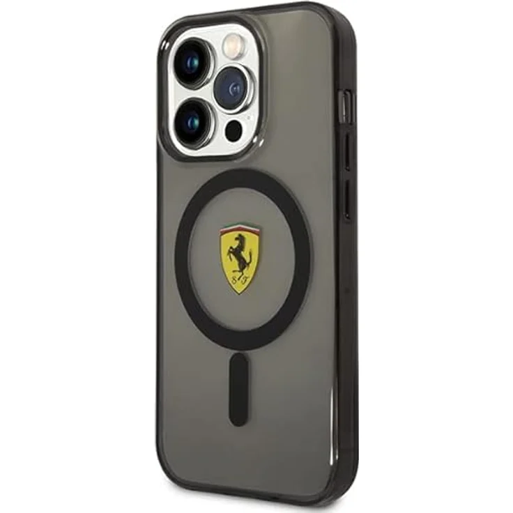 Ferrari FEHMP14LURKK, Hartschalenhülle für iPhone 14 Pro 6,1", durchscheinend schwarz, TPU/PC Material – Bild 2