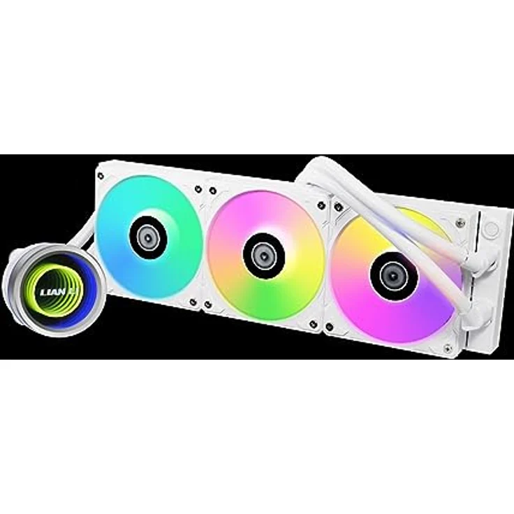 Lian Li Galahad II Trinity ARGB AIO-Kühler, Single-Stack Fin-Radiator, SF-INF Lüfter, ARGB-Beleuchtung, Aluminium, 360mm, Weiß – Bild 3