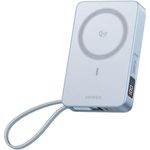 UGREEN MagFlow Magnetische Powerbank 10000mAh, 25W Qi2 MagSafe, integriertes 30W PD-Kabel, LED-Bildschirm, für iPhone 17 Pro und Pro Max