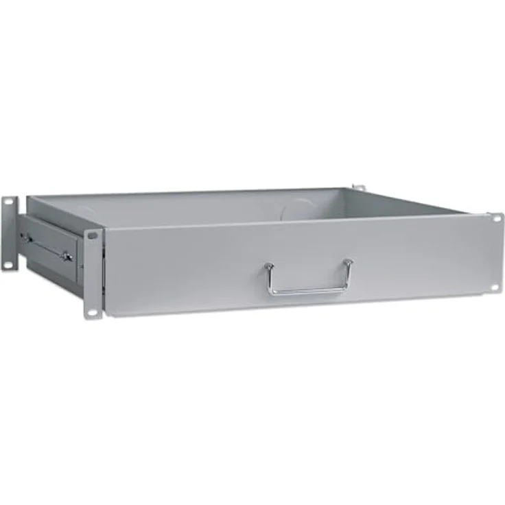 Intellinet 19'' 48,3 cm Schublade 2 HE ( 350 mm Fachbodentiefe-Ausziehbar) grau 714921 – Bild 3