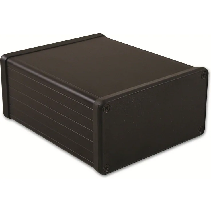 HAMMOND Profil-Gehäuse 1455N1202BK, IP54, schwarz eloxiertes Aluminium, 120x103x53 mm