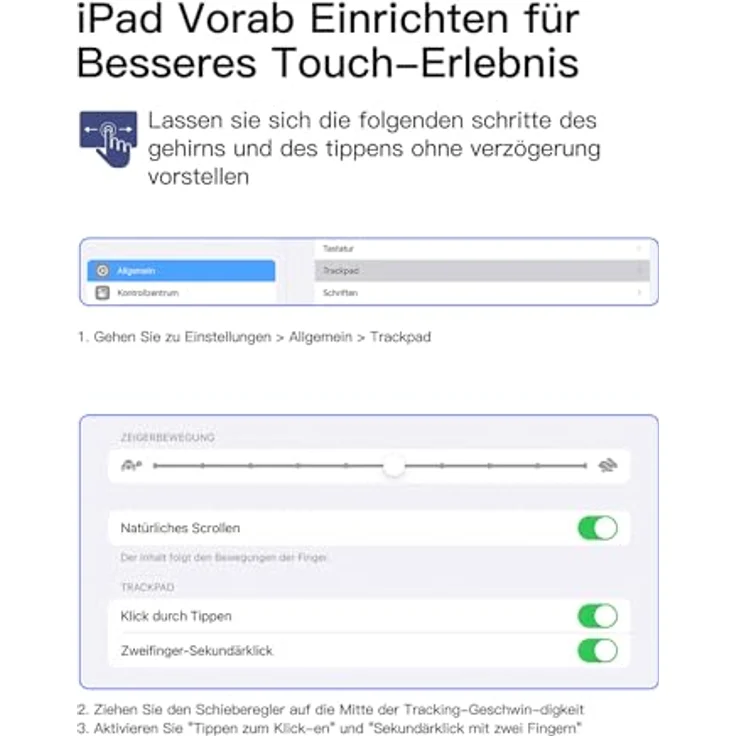 Inateck Ultraleichte Tastatur für iPad 11 A16/10 Gen, iPad Air 11" M4/M3/M2, Pro 11, abnehmbar, 7-farbige Beleuchtung, Touchpad – Bild 9