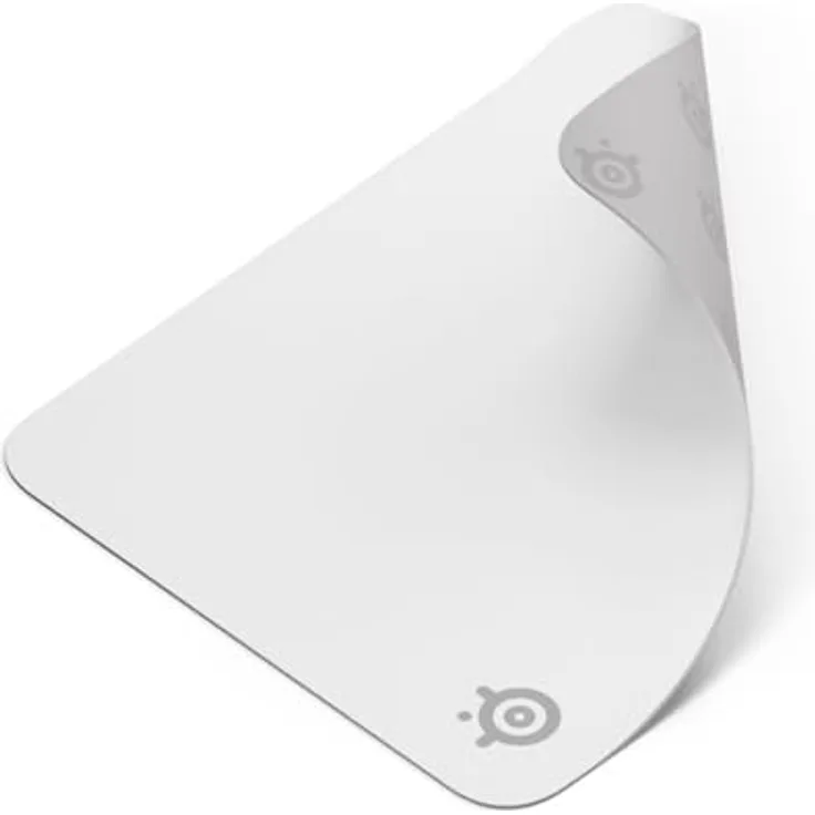 SteelSeries QcK Mauspad (mittel) – Weiß – Mikro-Gewebe Oberfläche, Anti-Rutsch-Gummierung, 320 mm x 270 mm, optimiert für Gaming-Sensoren, geeignet für FPS, MOBAs, RTS, MMO