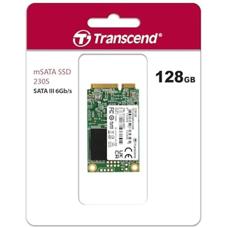 Transcend Highspeed 128GB interne mSATA SSD SATA III (6Gb-s), zum Aufrüsten von Ultrabooks, Tablets oder Slim Servern, schnelle Übertragung TS128GMSA230S – Bild 2
