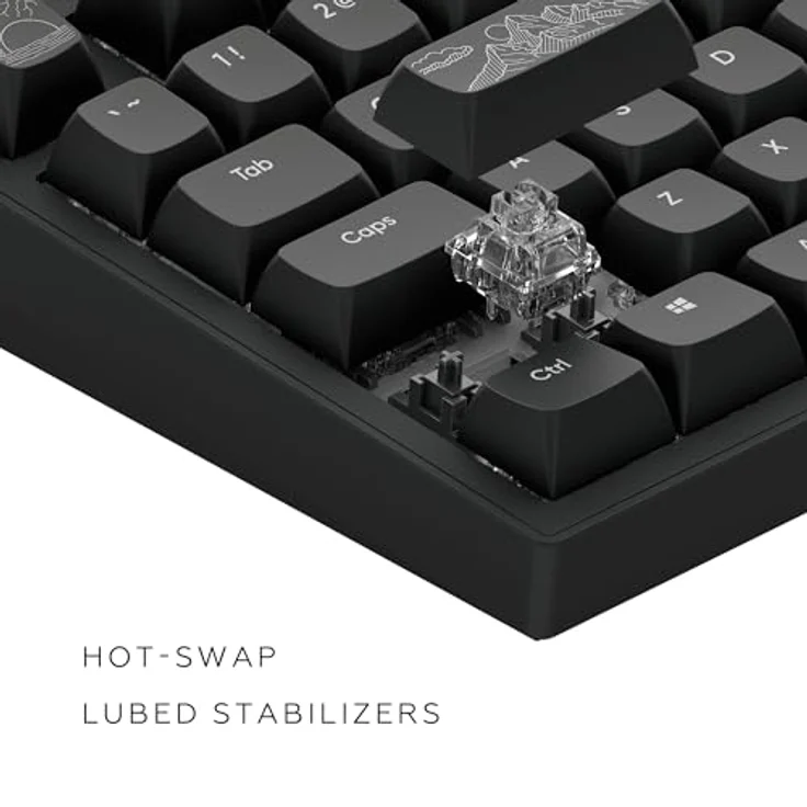 Dark Project Nostra Black 81 RGB, Kabelgebundene Gaming-Tastatur mit mechanischen G3MS Moonstone-Schaltern und RGB-Hintergrundbeleuchtung, Schwarz – Bild 9