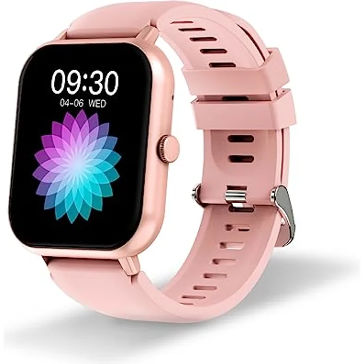 DCU TECNOLOGIC - Curved Glass Pro Smartwatch - 1,83'' HD-Touchscreen - Personalisierbar - IP67 Wasserdicht - 123 Sportmodi - Rosa