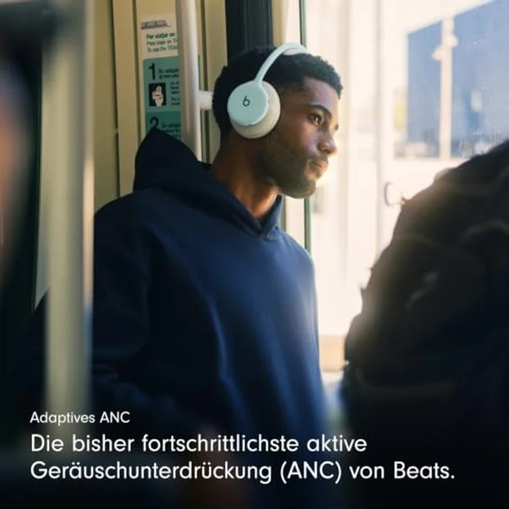 Beats 360, Over-Ear Kopfhörer mit austauschbaren Polstern, schweiß- und wasserbeständig, Geräuschunterdrückung, in Himmelblau mit Performance-Polstern aus Strickgewebe – Bild 5