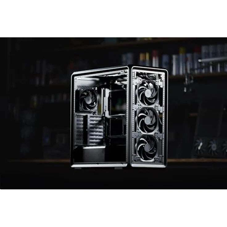Cooler Master Master Frame 600, Midi Tower PC-Gehäuse in Schwarz, unterstützt ATX/mATX/ITX mit Sichtfenster und Platz für bis zu 11 Lüfter – Bild 7