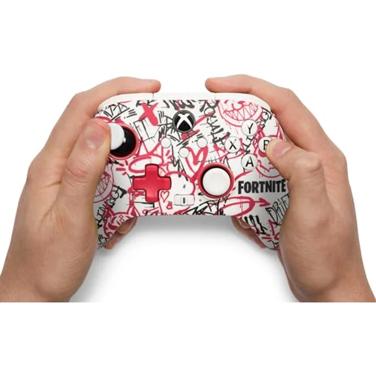 PowerA Wireless Controller - Fortnite Special Edition, kabelloser Gaming Controller mit 30 Stunden Akkulaufzeit, rot/weiss für Xbox Series X, Xbox One S, Xbox Series S, Xbox One X und Windows – Bild 12