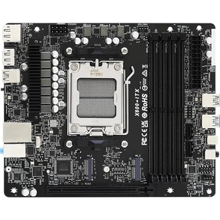 ASRock DeskMini X600 USB4 Barebone, Mini-PC mit AMD AM5 Support, 4 x DDR5, 2 DisplayPort, 500 W Netzteil – Bild 5