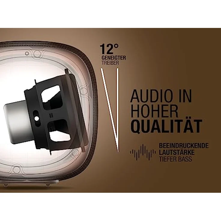 Fresh 'n Rebel Bold L2, kabelloser Bluetooth-Lautsprecher, IPX7 wasserdichter Lautsprecher mit klarem Sound, tiefen Bässen und kräftiger Lautstärke, Party-Modus, 22 Stunden Spielzeit (Brave Bronze) – Bild 3