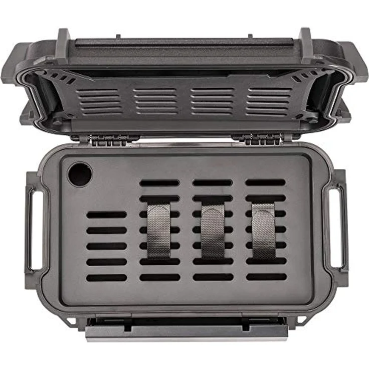PELI R60 Ruck Schutzbehälter, wasserdichte Aufbewahrungslösung für kleine elektr. Geräte und Werkzeuge bei Outdoor-Abenteuern, IP68 Wasserdicht und staubdicht, 2,32L Fassungsvermögen, Farbe: Schwarz – Bild 5