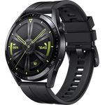 HUAWEI WATCH GT 3 46mm Smartwatch, lange Akkulaufzeit, ganztägige SpO2-Überwachung, KI-Lauftrainer, genaue Herzfrequenzüberwachung, 100+ Trainingsmodi,Deutsche Version, Schwarz