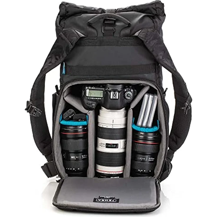 Tenba Fulton v2, Fotorucksack 16L aus Segeltuch in Schwarz/Schwarz Camo für Fotografen und Multimedia-Entwickler – Bild 6
