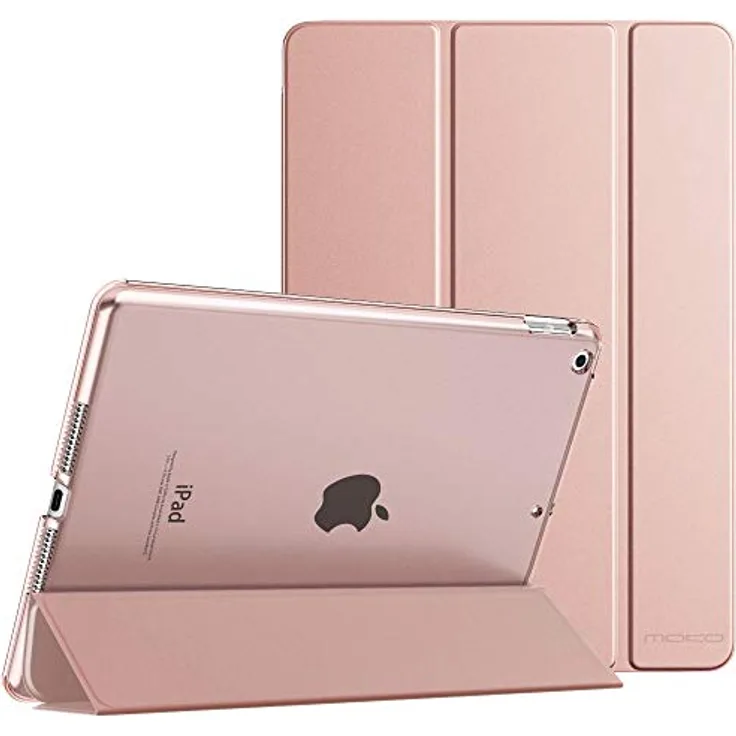 Moko Hülle Für Neu Ipad 10.2 2019 Pu Leder Tasche Schutzhülle mit Transluzent