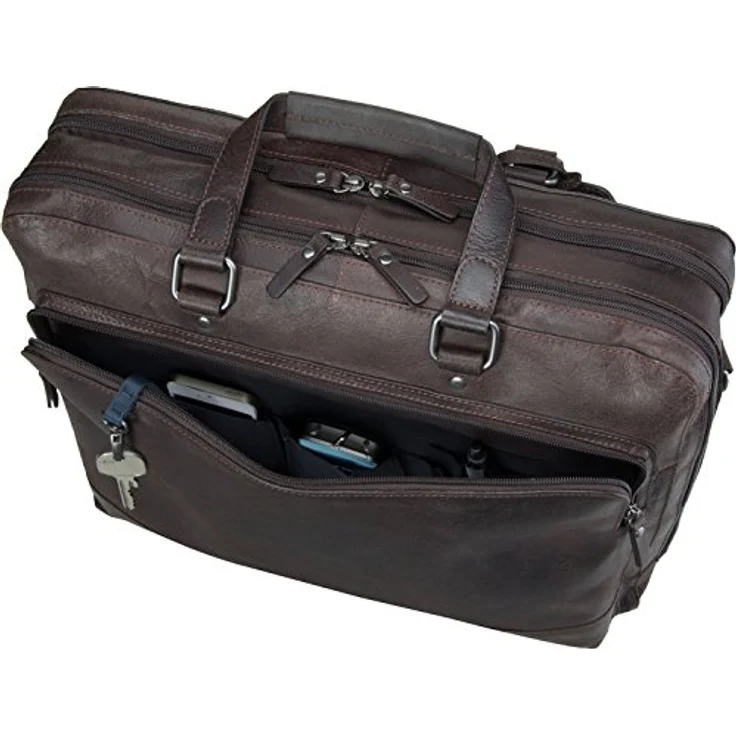 Leonhard Heyden Dakota Aktentasche Leder 40 cm Laptopfach – Bild 3