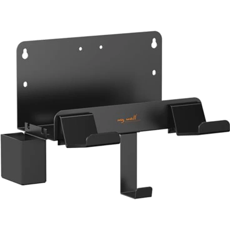 my wall Wandhalter für Media Player - HZ52L, für Spielekonsolen und Zubehör, Apple TV Box und Amazon Fire Box kompatibel, Wandhalterung für Magenta TV Receiver, Router Halterung, silber – Bild 1
