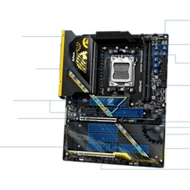 AsRock X870E Taichi OCF, AM5 ATX Mainboard mit HDMI/USB-C, DDR5 Unterstützung, integriertes WLAN (Wi-Fi 7), 10.400 MT/s – Bild 3