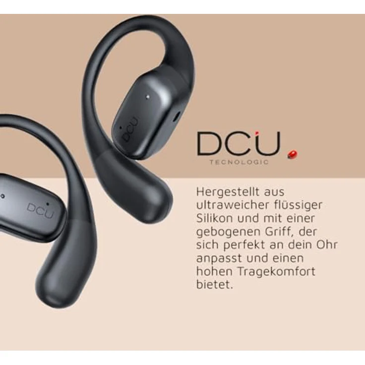 DCU Tecnologic 34153535, Kabellose Kopfhörer mit Touch-Steuerung, Bluetooth 5.3, 20 Stunden Akkulaufzeit, schwarz – Bild 6