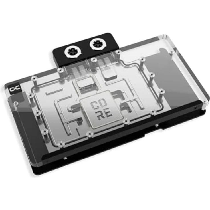 Alphacool Core RX 9070 XT TUF + Prime, GPU Wasserblock mit Kupferkühler und Backplate, verchromt – Bild 1