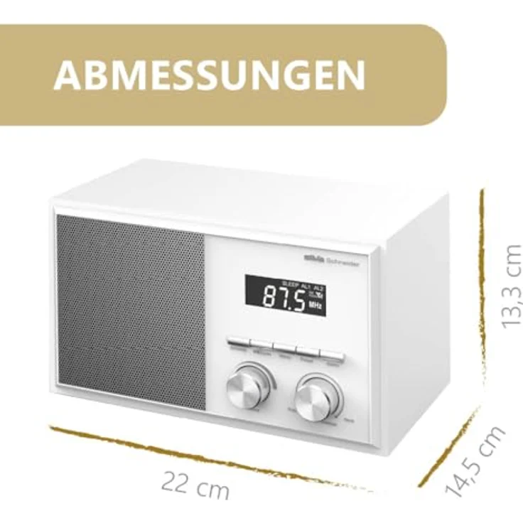 Silva Schneider Mono 1976 BT, Radiowecker mit Bluetooth, FM-Radio, Weckfunktion, Weiss – Bild 6
