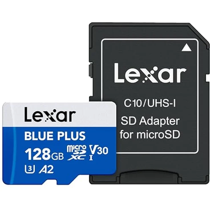 Lexar Blue Plus MicroSD Card 128GB, UHS-I Speicherkarte mit 170 MB/s Lesegeschwindigkeit, A2-App-Leistung, blau – Bild 2