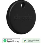 Chipolo POP Tracker, kompatibel mit Apple & Google Find My, lauter Signalton, Schwarz