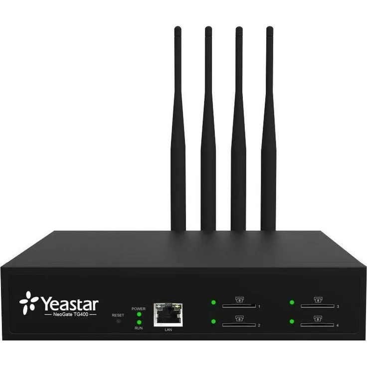 Yeastar NeoGate TG400L LTE-IP Gateway, 4-Kanal Router für bis zu 4 SIP-Sitzungen, Schwarz