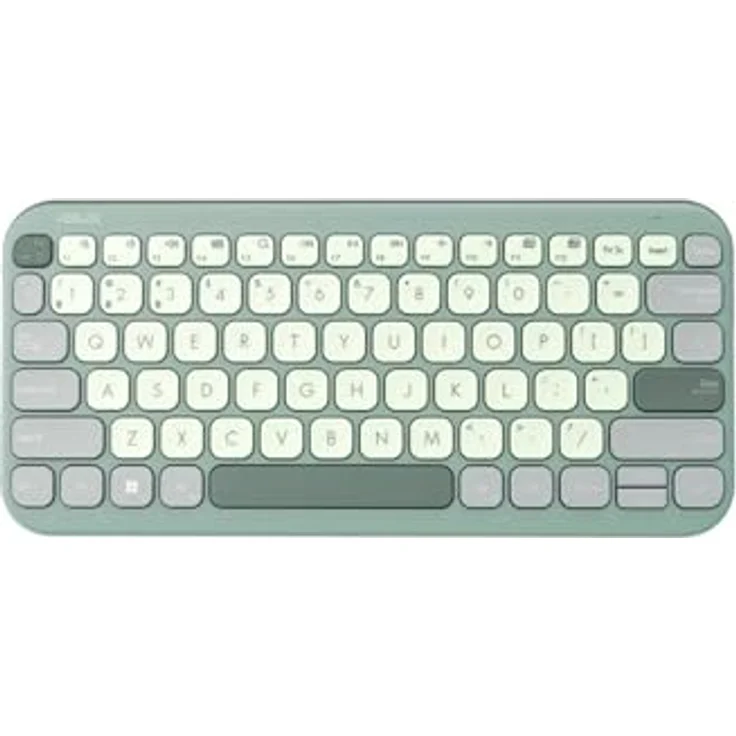 Asus KW100 Kabellos Tastatur, Deutsch QWERTZ, für Mac, Grün/Hellgrün, bis zu 3 Geräte koppeln – Bild 1