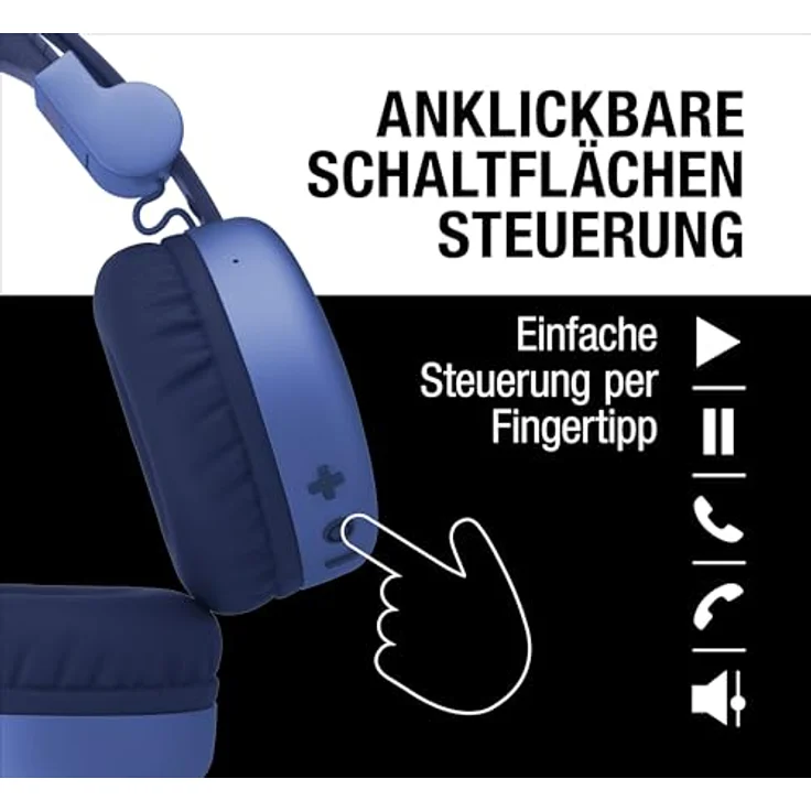 Fresh n Rebel Code Core, kabelloser On-Ear Bluetooth Kopfhörer mit 30 h Laufzeit, Blau, versandkostenfrei – Bild 3