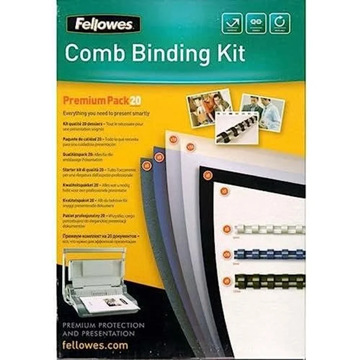 Fellowes Plastikbindung - Premium Kit für 20 Dokumente – Bild 1